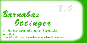 barnabas ottinger business card