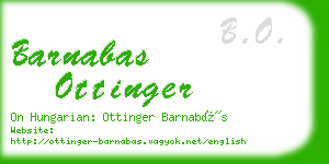 barnabas ottinger business card